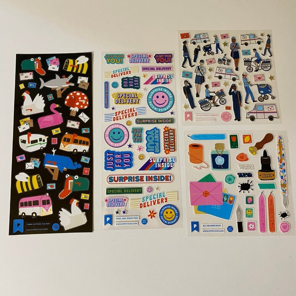 Pipsticks Mail Themed Stickers Set